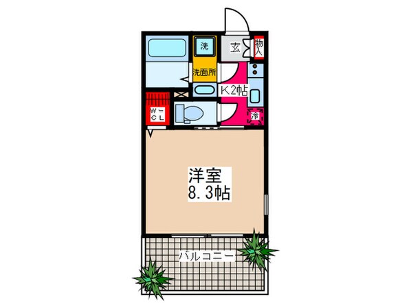 エムズコート新石切の物件間取画像